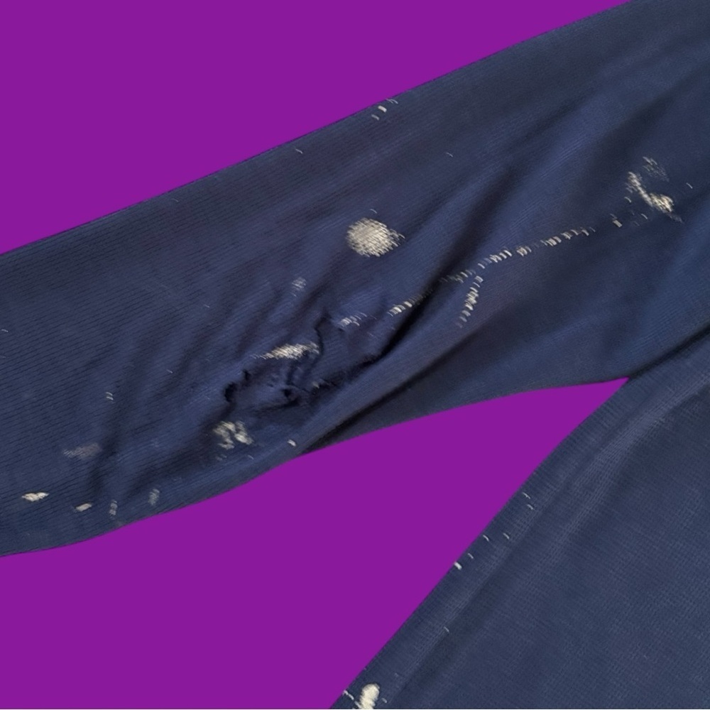 Navy Tapout long sleeve shirt with distressed details - Picture 5 of 5